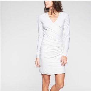 Athleta White Wilder long sleeve dress size Small